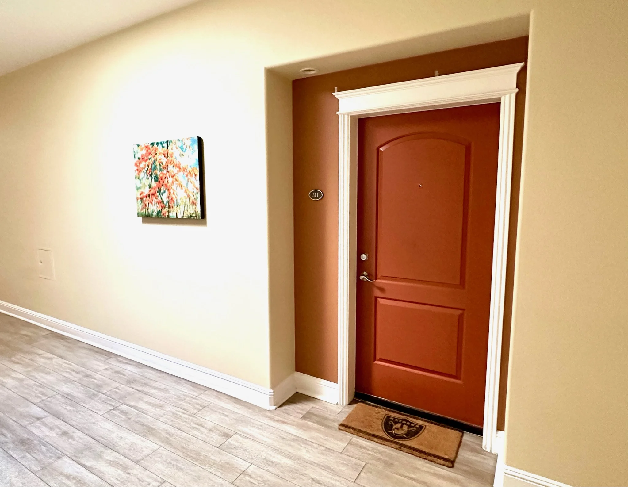 Unit entrance door at Monterey Terrace Apartments Gilroy CA